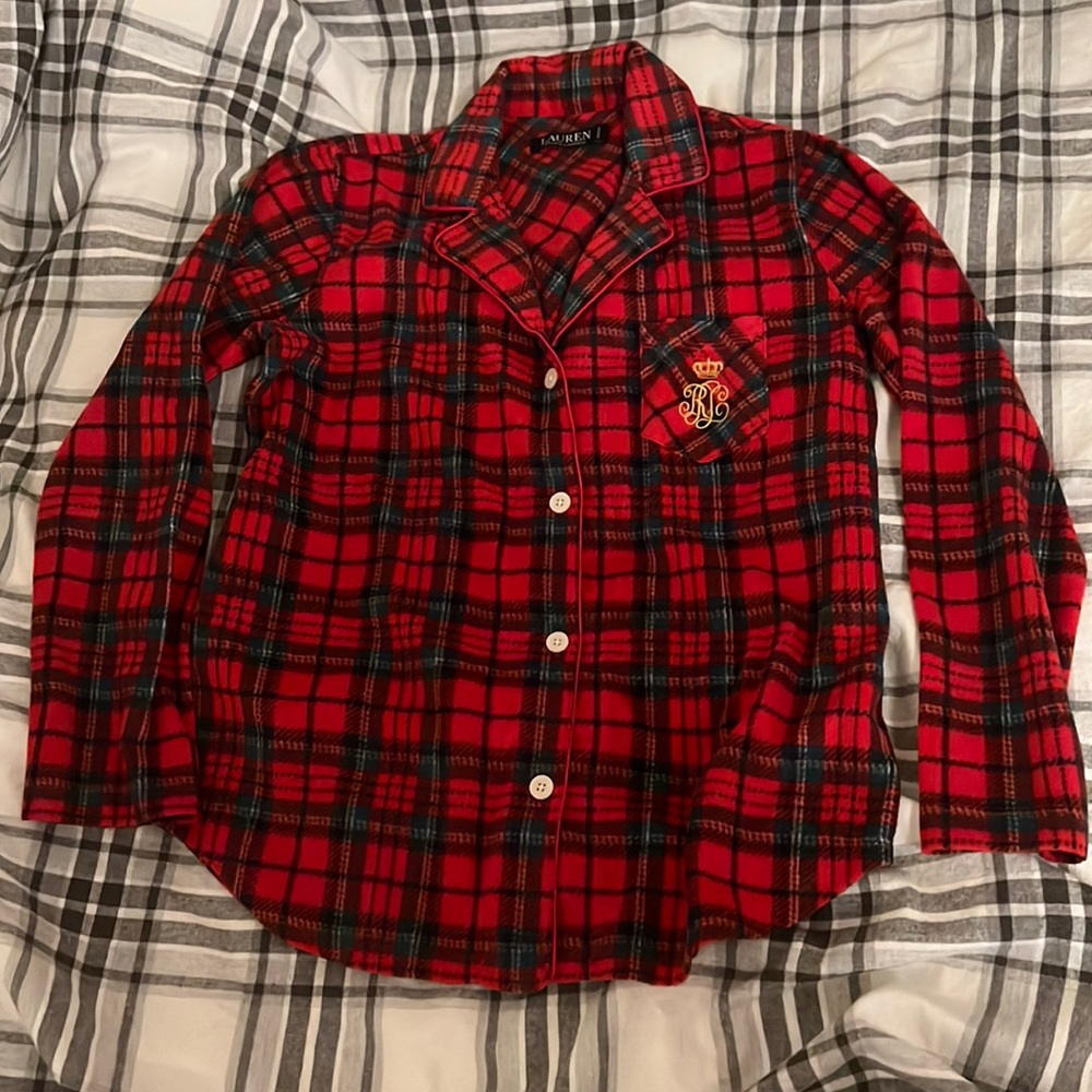 Ralph Lauren Fleece Pajama Set Size XS
